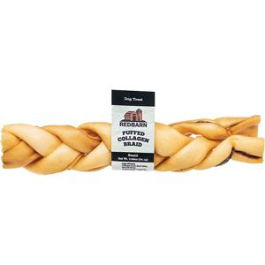 Red Barn Puffed Collagen Braid 6" Chews .85Oz/24.1G