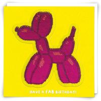 Redback Cards Balloon Dog Happy Birthday Greeting Card (16 X 16 Cm) - thumbnail