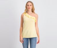 Womens Pullover One Shoulder Tops  Yellow - thumbnail