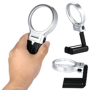 Multifunctional handheld desktop magnifier jewelry magnifier adjustable angle reading watch repair LED desk lamp Lightinthebox