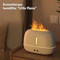 Kinscoter Aroma Diffuser Air Humidifier Ultrasonic Cool Mist Maker Fogger Led Essential Oil Flame Lamp Difusor Lightinthebox - thumbnail