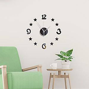 3D DIY Wall Clock Frameless Mirror Wall Sticker Home Decor for Living Room Bedroom 40cm40cm miniinthebox