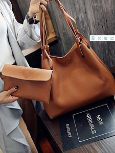 Two Pieces Chic Fashion Plain Hand Bag