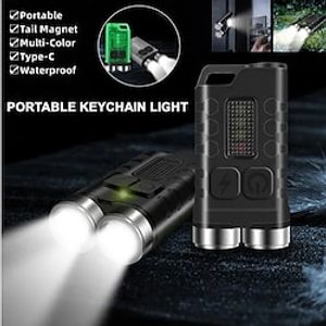 V3 Keychain Light 900 Lumens Strong Light Mini Flashlight Side Light Working Light USB Charging Strong Light Flashlight Lightinthebox