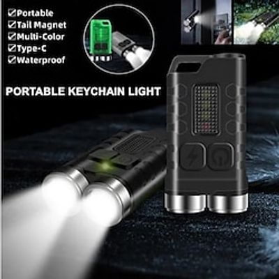 V3 Keychain Light 900 Lumens Strong Light Mini Flashlight Side Light Working Light USB Charging Strong Light Flashlight Lightinthebox