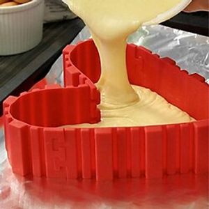 4pcs/set Silicone Cake Mold Multi-style DIY Puzzle Baking Cake Mold Four-piece Free Combination Cake Decoration Accessories Molds miniinthebox
