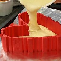 4pcs/set Silicone Cake Mold Multi-style DIY Puzzle Baking Cake Mold Four-piece Free Combination Cake Decoration Accessories Molds miniinthebox - thumbnail