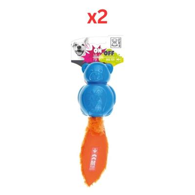 M-Pets On-Off Teddy Blue & Orange Dog Toy (Pack of 2) M-Pets On-Off Teddy Blue & Orange Dog Toy (Pack of 2)