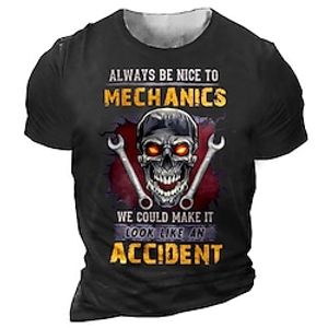 Men's T shirt Tee Tee Graphic Skulls Crew Neck Clothing Apparel 3D Print Outdoor Casual Short Sleeve Print Vintage Fashion Designer Lightinthebox