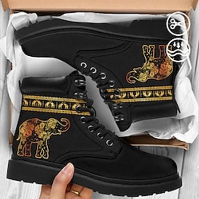 Men's Ethnic Elephant Graphic Print Artificial Leather Comfort Boots miniinthebox