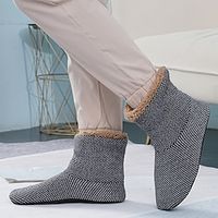 Men S Mid Length Floor Socks Winter Plush Thickened Glue Non Slip Sock Sleeves Adult Warm Shoes and Socks Indoor Home Warm Feet Treasure Lightinthebox - thumbnail