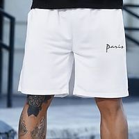Men's Stylish Classic Style Active Shorts Elastic Drawstring Design Front Pocket Print Short Pants Sports Outdoor Casual Graphic Prints Letter Cotton Blend Comfort Breathable Mid Waist 1 2 3 4 5 S M Lightinthebox - thumbnail
