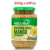 Nellara Kanthari Mango Chammandi 400g Glass Jar (Pack of 24)