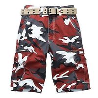 Men's Cargo Shorts Hiking Shorts Pocket Camouflage Comfort Breathable Outdoor Daily Going out 100% Cotton Fashion Casual ArmyGreen Red miniinthebox - thumbnail