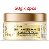 Khadi Organique Foot Creack Cream (Jasmine & Green Tea) 50g (Pack Of 2)