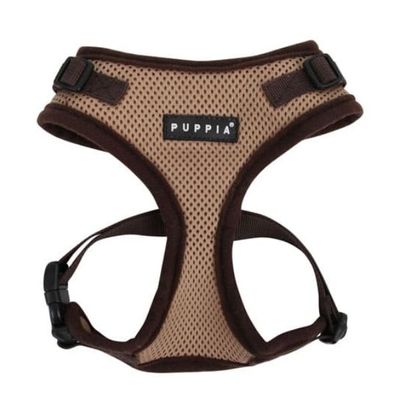 Puppia Ritefit Harness Beige L Neck 12.6 - 14.65 Inch And Chest 19.29 - 25.98 Inch