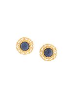 Chanel Pre-Owned CC edge stone earrings - GOLD - thumbnail