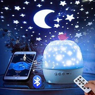 Creative Star Projection Lamp Led Romantic Fantasy Rotating Night Light Bluetooths Speaker Valentine's Day Children's Birthday Gift miniinthebox