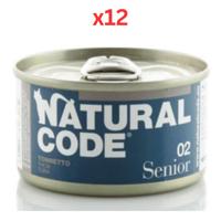 Natural Code Senior 02 Tuna Wet Cat Food 85G (Pack of 12)