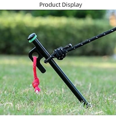 Outdoor Carbon Steel Ground Nails Multifunctional Fluorescent Ring Tent Nail Accessories Night Reflective Tail Rope Camping Nail Tip Protective Cover Lightinthebox