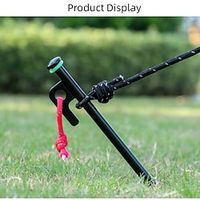 Outdoor Carbon Steel Ground Nails Multifunctional Fluorescent Ring Tent Nail Accessories Night Reflective Tail Rope Camping Nail Tip Protective Cover Lightinthebox - thumbnail