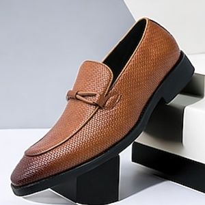 Men's Loafers  Slip-Ons Retro Plus Size Walking Casual Daily Leather Comfortable Booties  Ankle Boots Loafer Black Yellow Spring Fall Lightinthebox