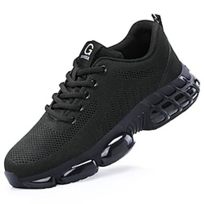 Men's Sneakers Safety Shoe Boots Safety Shoes Outdoor Office  Career Tissage Volant Breathable Comfortable Lace-up Black Spring Fall Lightinthebox