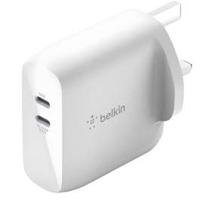 Belkin BOOSTCHARGE Dual 30W USB-C PD Wall Charger 60W Features a 30W | Fast charging | Power delivery | Foldable prongs