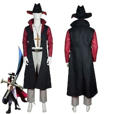 Inspired by One Piece Dracule Mihawk  Hawk Eyes Anime Cosplay Costumes Japanese Halloween Cosplay Suits Long Sleeve Coat Pants Belt For Men's Lightinthebox