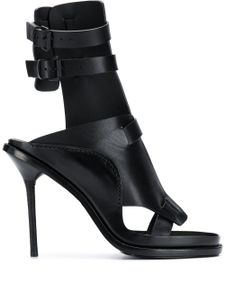 Ann Demeulemeester cross strap sandals - Black