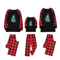 Family Christmas Pajamas Graphic Plaid Home Ruched LXA star-Figure 6 LXA star-Figure 3 LXA star-Figure 4 Long Sleeve Mommy And Me Outfits Active Matching Outfits Lightinthebox - thumbnail