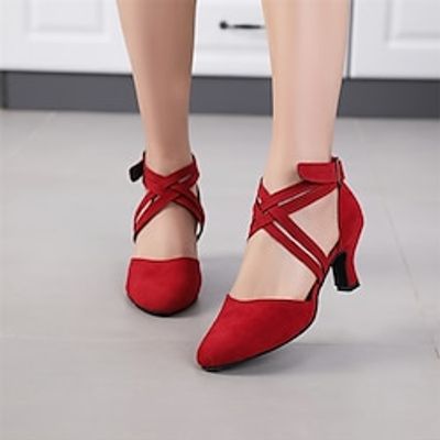 Women's Modern Shoes Party Evening Prom Practice Comfort Shoes Heel Solid Color High Heel Round Toe Buckle Adults' Red Lightinthebox Women's Modern Shoes Party Evening Prom Practice Comfort Shoes Heel Solid Color High Heel Round Toe Buckle Adults' Red Lightinthebox