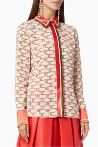 Monogram Logo Viscose Blouse