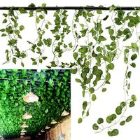 5 Types 2.1M 1PC Artificial Silk Fake Garden Hanging Plant Vine Wedding Decor