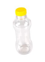 Hotpack ,(140-piece Plastic Clear Juice Bottle With Yellow Cap) 330milliliter
