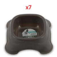 M-Pets Plastic Single Bowl Grey 775ml (Pack of 7)