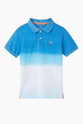 Ombré Effect Polo Shirt in Cotton Pique Ombré Effect Polo Shirt in Cotton Pique
