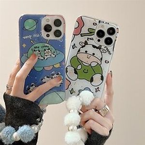 Phone Case For Apple Back Cover iPhone 14 13 12 11 Plus Pro Max Full Body Protective Anti-Scratch with Wrist Strap Cartoon TPU miniinthebox