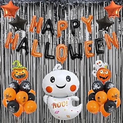 Halloween Party Balloon Rain Curtain Balloon Set Skull Death Ghost Mummy Balloon Set Lightinthebox