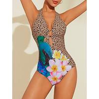 Floral Leopard Ring Triangle Bikini Swimsuit Lightinthebox