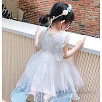 ins girls stereo butterfly wings gauze princess dresses kids polka dots lace falbala fly sleeve tulle tutu dress children party clothing q0591 Lightinthebox - thumbnail