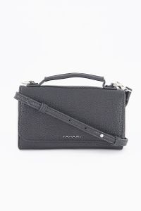 Womens Danni PVC Sling Handbag 11.5 H x 18 L x 3.5 W  Black