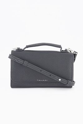 Womens Danni PVC Sling Handbag 11.5 H x 18 L x 3.5 W  Black
