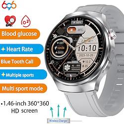 696 V16 Smart Watch 1.46 inch Smartwatch Fitness Running Watch Bluetooth Pedometer Call Reminder Sleep Tracker Compatible with Android iOS Men Hands-Free Calls Message Reminder IP 67 48mm Watch Case Lightinthebox