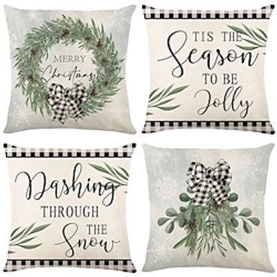 Christmas 1PC Decorative Toss Pillows Xmas Wreath Pinecone Throw Pillow Covers Soft Pillowcase for Bedroom Livingroom Sofa Couch Chair Bench miniinthebox Christmas 1PC Decorative Toss Pillows Xmas Wreath Pinecone Throw Pillow Covers Soft Pillowcase for Bedroom Livingroom Sofa Couch Chair Bench miniinthebox