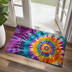 Tie Dye Rainbow Doormat Kitchen Mat Floor Mat Non-Slip Area Rug Oil Proof Rug Indoor Outdoor Mat Bedroom Decor Bathroom Mat Entrance Entreyway Rug Lightinthebox