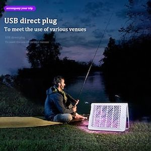 Bug Zapper Fly Insect Trap Indoor Electric Mosquito Killer Lamp UV USB Rechargeable Vertical Wall Indoor and Outdoor Electric Mosquito Killer Summer Flycatcher miniinthebox