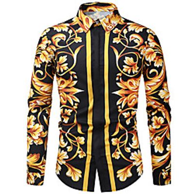 Men's Shirt 3D Print Animal Long Sleeve Daily Tops Retro A miniinthebox