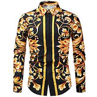 Men's Shirt 3D Print Animal Long Sleeve Daily Tops Retro A miniinthebox - thumbnail
