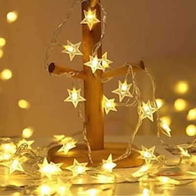 Ramadan Eid Lights LED String Lights 5m String Lights 40 LEDs 1 set Warm White Christmas New Year's Indoor Party Star Batteries Powered Lightinthebox